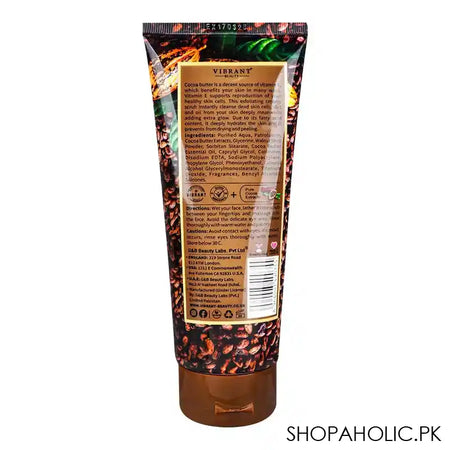 Vibrant Beauty Skin Brightening Cocoa Butter Creamy Scrub, For All Skin Types, Sulphate, Paraben & Phthalate Free, 200ml - Image 2