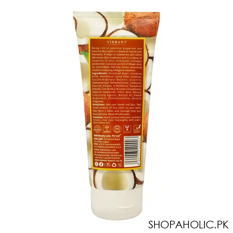 Vibrant Beauty Skin Coconut Face Wash, 200ml - Image 3