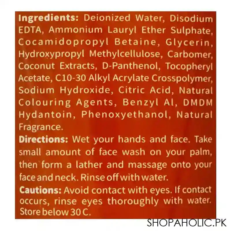 Vibrant Beauty Skin Coconut Face Wash, 200ml - Image 2