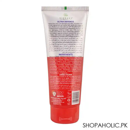Vibrant Beauty Sun Block Anti Aging Ultra Defence, SPF90, 150ml - Image 2