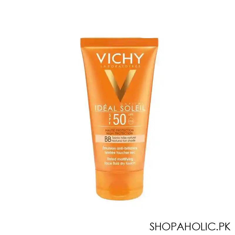 Vichy Capital Ideal Soleil SPF-50 BB Tinted Dry Touch Face Fluid, For Sensitive Skin, 50ml - Main Image