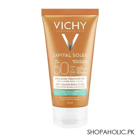 Vichy Capital Ideal Soleil SPF-50 Dry Touch Invisible Mattifying Face Fluid, For Combination To Oily Skin, 50ml - Main Image