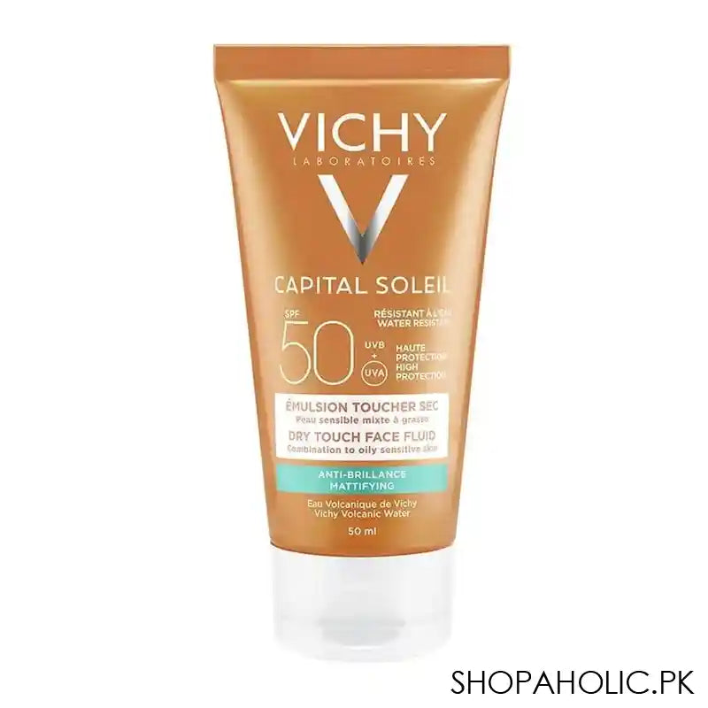 Vichy Capital Ideal Soleil SPF-50 Dry Touch Invisible Mattifying Face Fluid, For Combination To Oily Skin, 50ml - Main Image