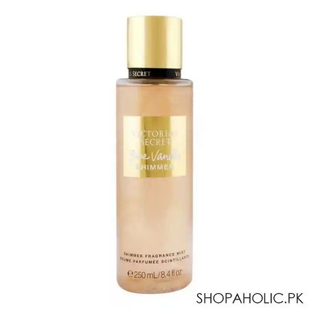 victoria secret bare vanilla shimmer fragrance mist, 250ml main image