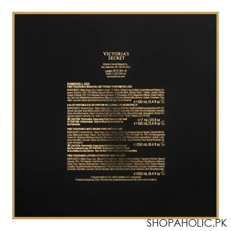 victoria's secret bombshell oud set, eau de parfum 100ml + eau de parfum 7ml + wash 100ml + mist image3