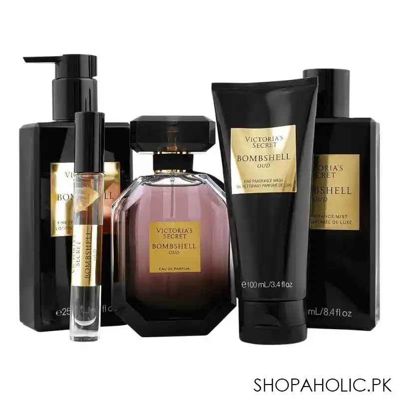 victoria's secret bombshell oud set, eau de parfum 100ml + eau de parfum 7ml + wash 100ml + mist main image
