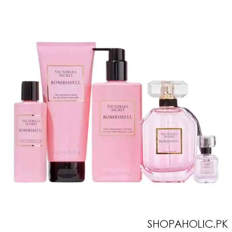 victoria's secret bombshell set eau de parfum 100ml + 7.5ml + lotion 250ml + wash gel 200ml + lotion, 120ml main image