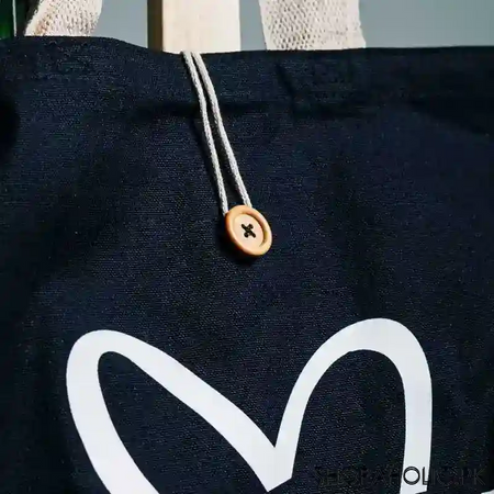 victorias secret canvas button up tote bag image3