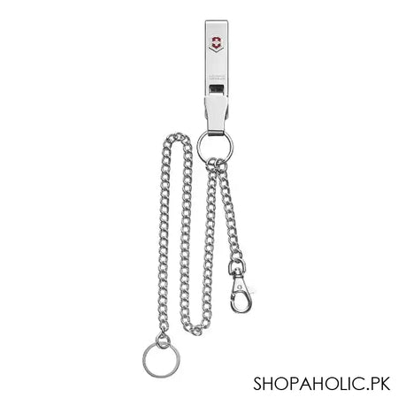 Victorinox 4.1860 Multiclip Belt with 2 Loops Hanger and Chain, 520mm, Silver - Main Image