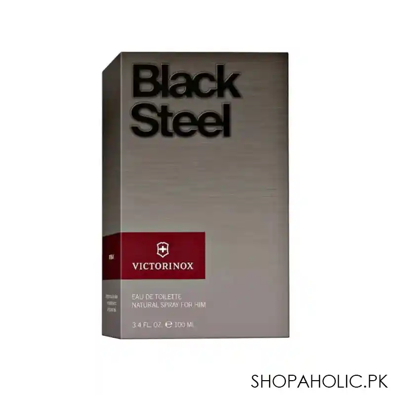 victorinox black steel for him eau de toilette, fragrance for men, 100ml image3
