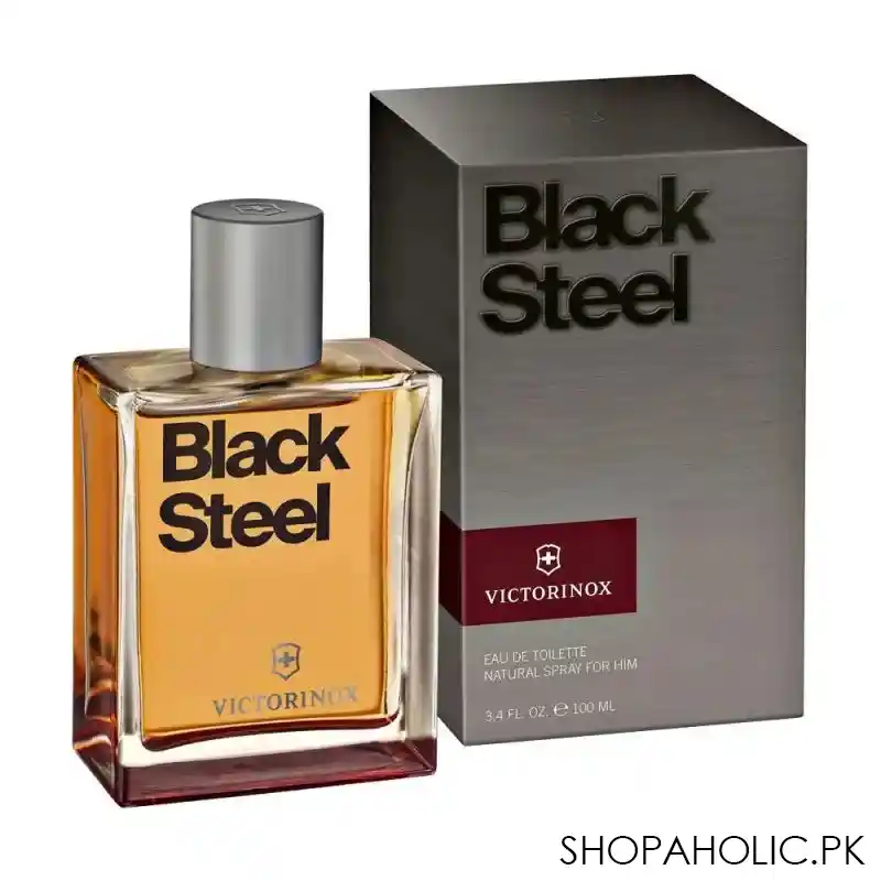 victorinox black steel for him eau de toilette, fragrance for men, 100ml main image