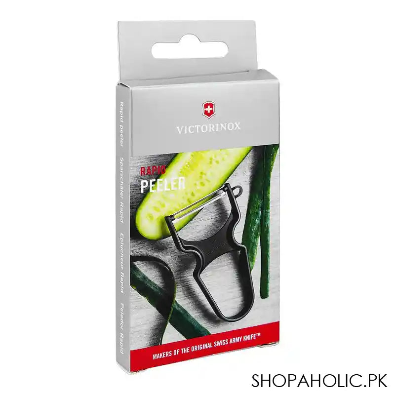 Victorinox Rapid Straight Edge Fruit and Vegetable Peeler, 5.5 x 2.7 x 0.6, Black, 6.0930.3 - Image 2