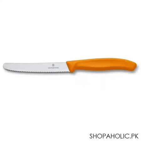 victorinox swiss utility knife, serrated edge, 4.3 inches, orange, 6.7836.l119 main image