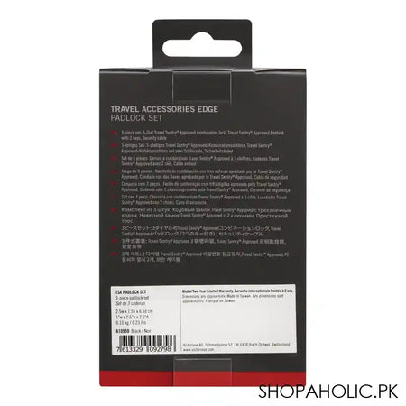 Victorinox TSA Pad Lock Set, Black, 610950 - Image 2