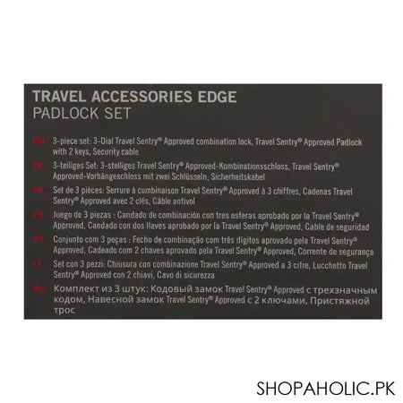Victorinox TSA Pad Lock Set, Black, 610950 - Image 4