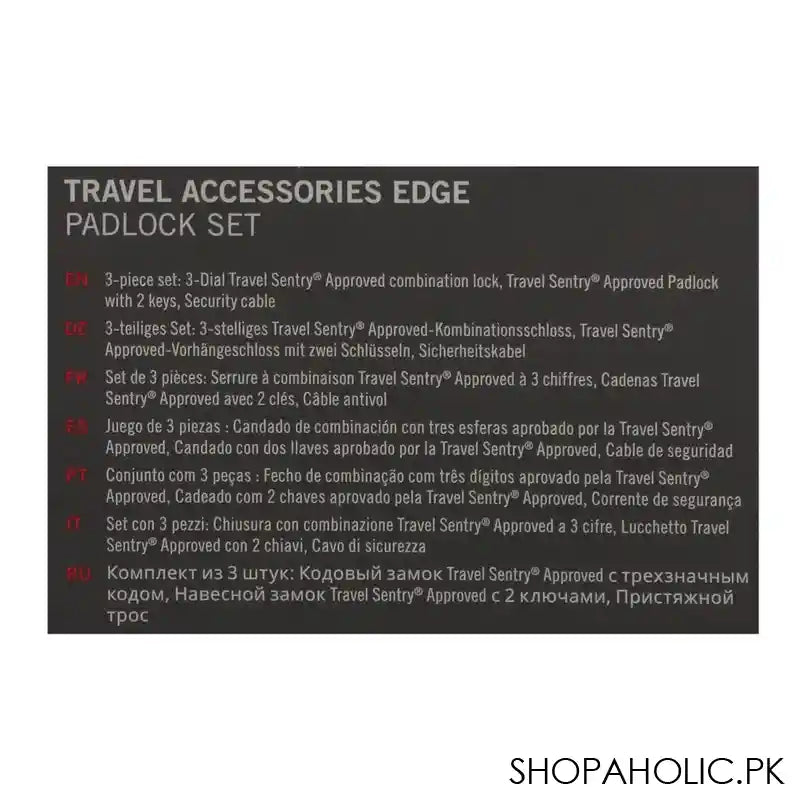 Victorinox TSA Pad Lock Set, Black, 610950 - Image 4
