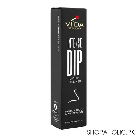 vi'da new york intense dip liquid eyeliner smudge & waterproof, black image3