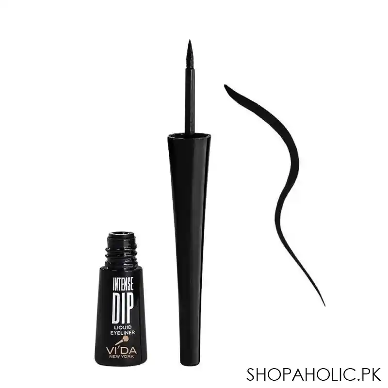 vi'da new york intense dip liquid eyeliner smudge & waterproof, black main image