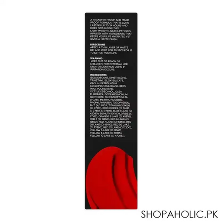 vi'da new york matte dip liquid lipstick, 153, turn up, 3ml image3