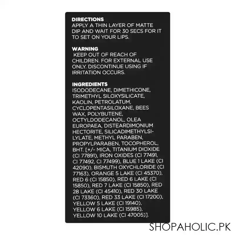 vi'da new york matte dip liquid lipstick, 153, turn up, 3ml image4