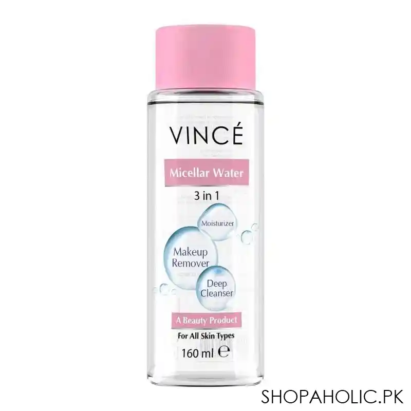 vince 3 in 1 micellar water, all skin types, 160ml main image