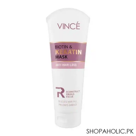 vince biotin & keratin anti hair loss mask, 200ml main image