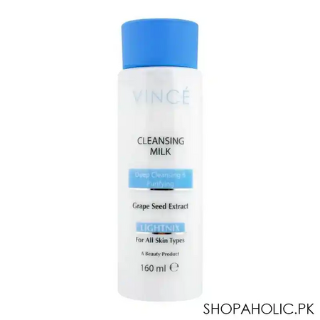 vince deep cleansing & purifying lightenix cleansing milk, all skin types, 160ml main image
