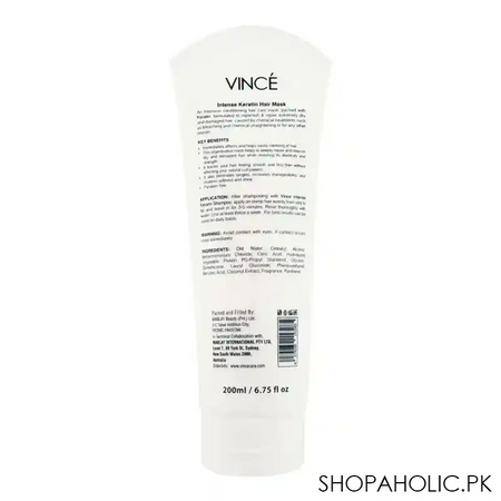 vince extra damage repair intense keratin hair mask, 200ml image2