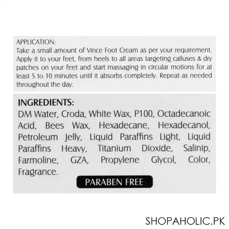 vince foot cream, for all skin types, 50ml image5