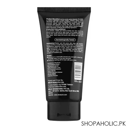 vince men lightnix active scrub face wash, oil control, 100ml image2