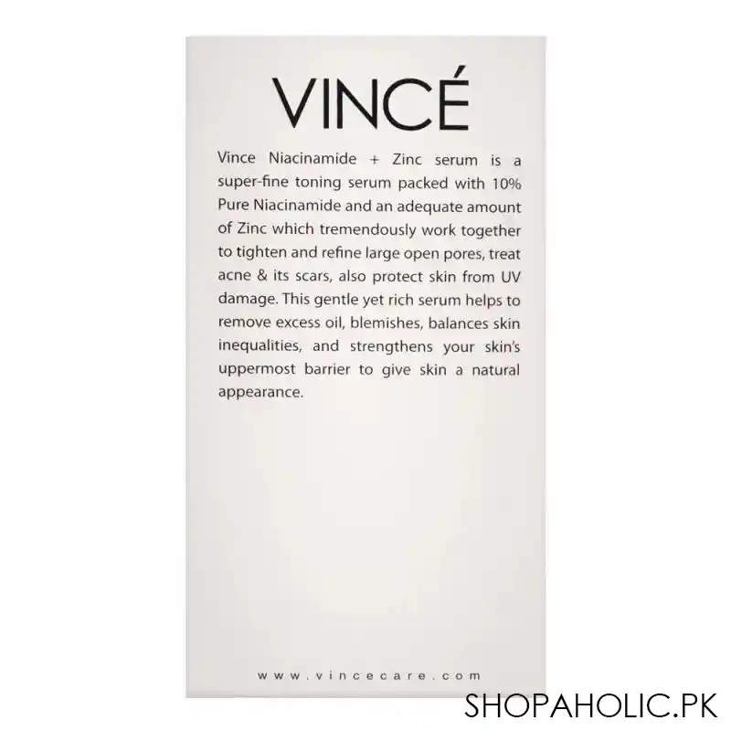 vince pore tightening niacin amide + zinc serum, 30ml image2