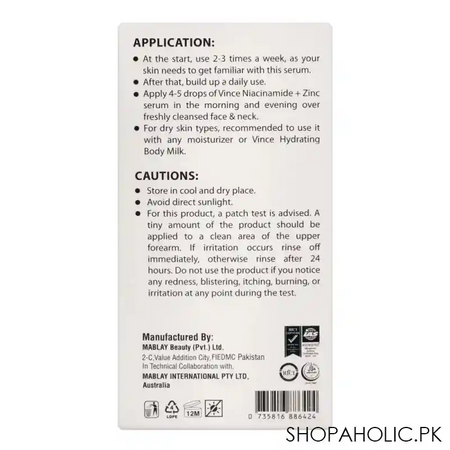 vince pore tightening niacin amide + zinc serum, 30ml image4