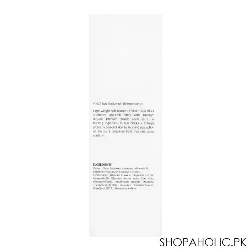 vince suncare uva & uvb protector, spf 50, all skin types, 80ml image3