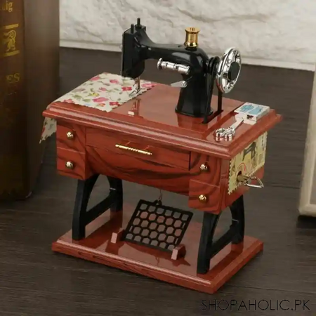 vintage mini sewing machine music box image5