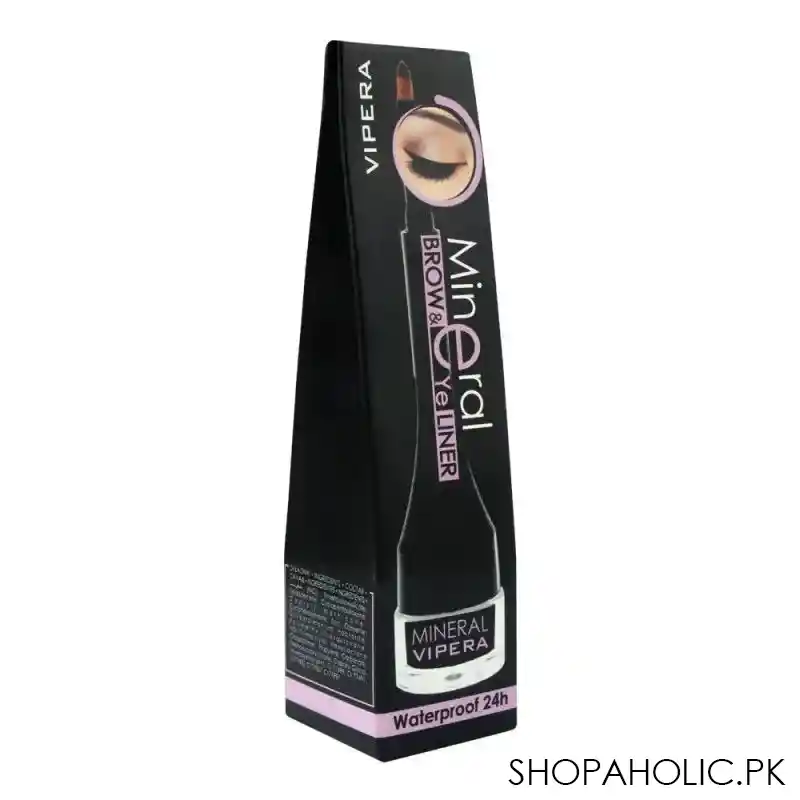 vipera 24h mineral brow & eye liner waterproof, 01 coal image2