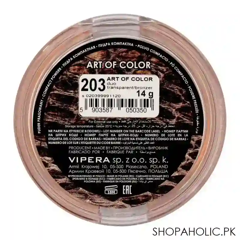 vipera art of color compact powder, 203 duo image3