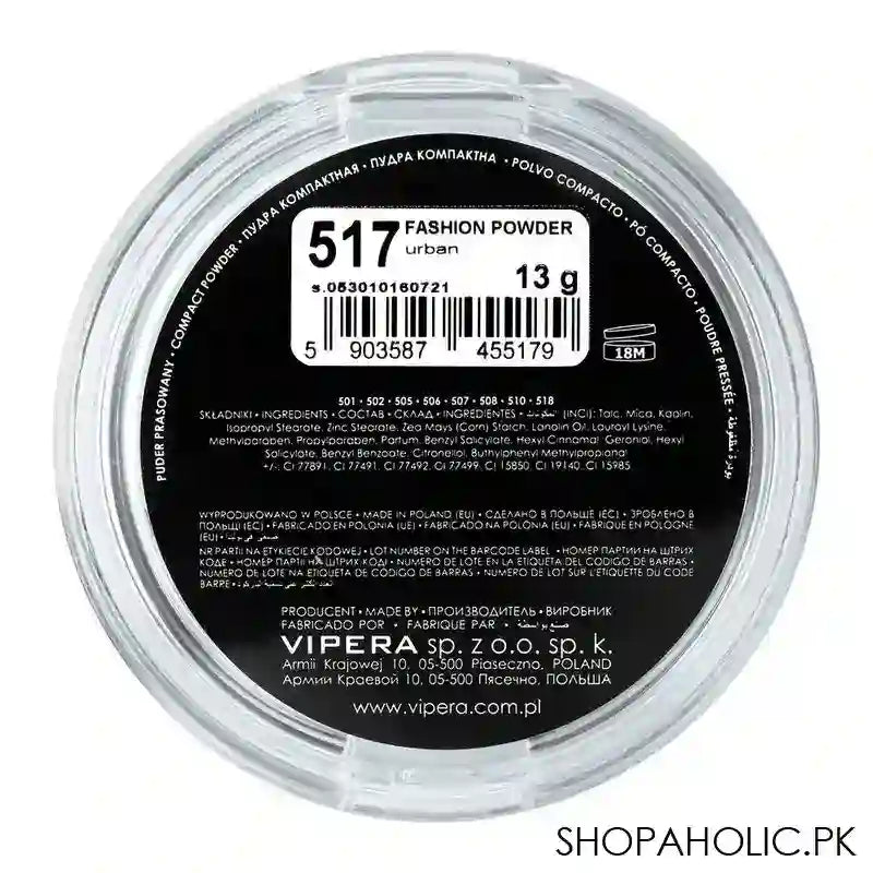 Vipera Fashion Compact Powder, 517 Urban - Image 3