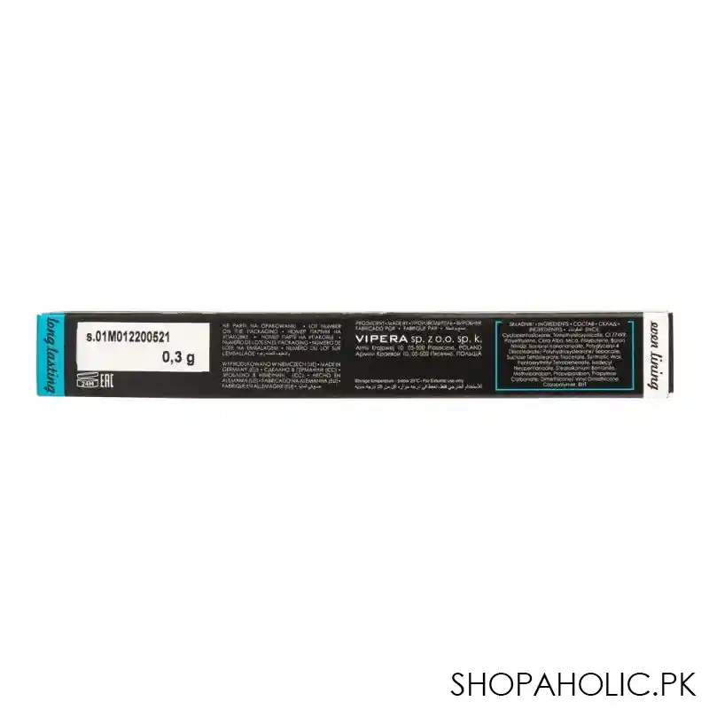 vipera long wearing color waterproof eye & brow liner black basalt image3