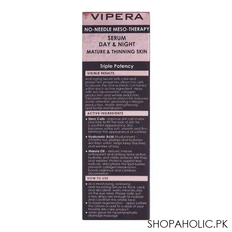 vipera meso therapy stem cells hyaluronan marula oil, 15ml image2