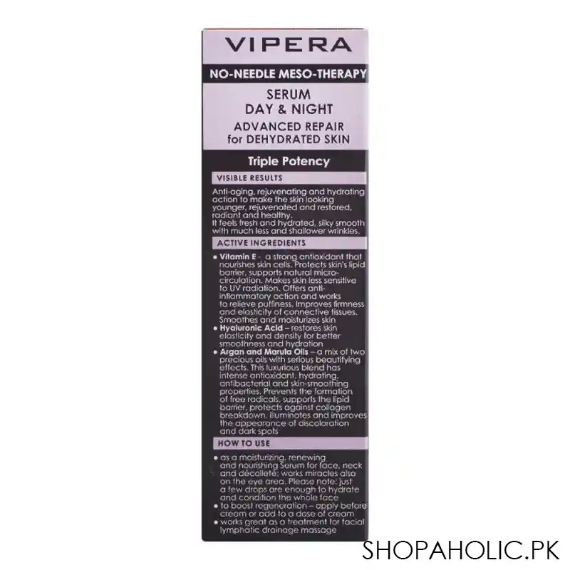 vipera meso therapy vitamin e hyaluronan argan & marula oil, 15ml image2