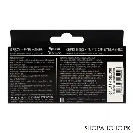 Vipera Special Occasion Eyelashes, 01 Lash Deluge - Image 2