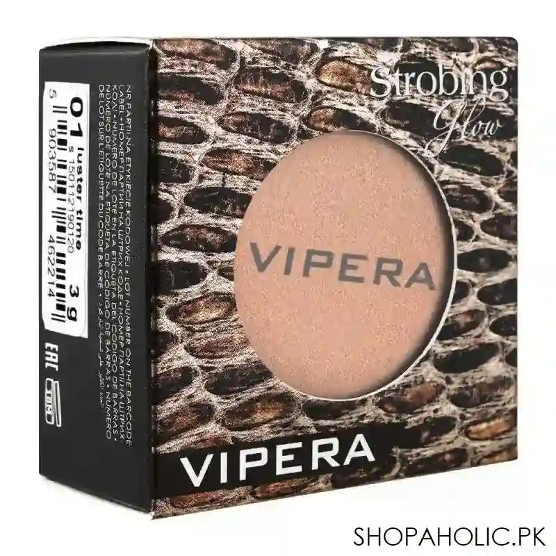 vipera strobing glow dry skin highlighter, 01 luster time image2