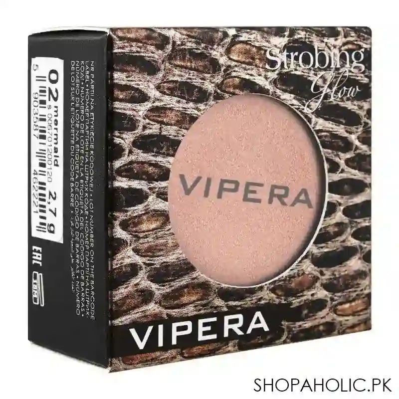vipera strobing glow dry skin highlighter, 02 mermaid image2