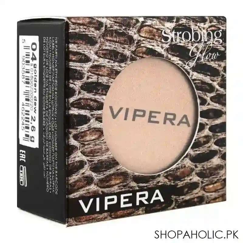 vipera strobing glow dry skin highlighter, 04 golden dew image2