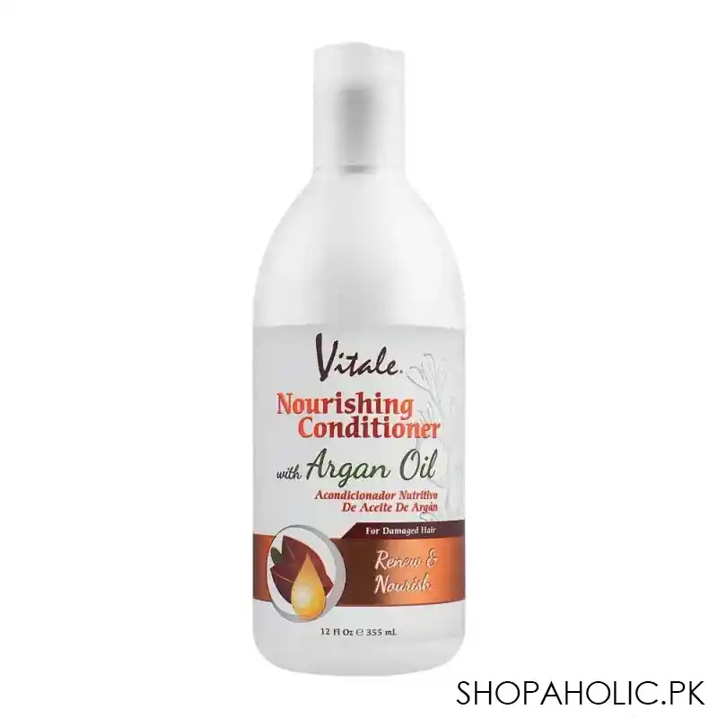 vitale argan oil renew & nourish nourishing conditioner, for damaged hair, 335ml main image
