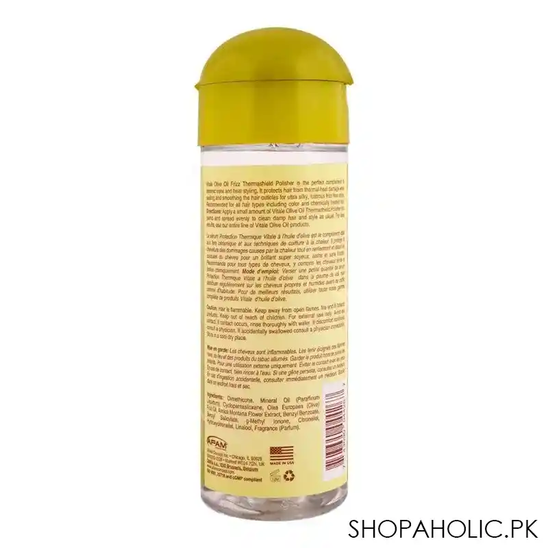 vitale olive oil therma shield polisher with arnica extract, for all hair types, 177ml image2
