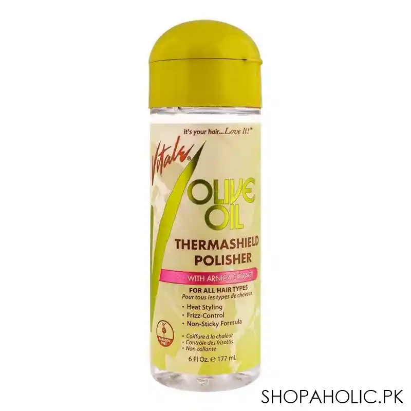 vitale olive oil therma shield polisher with arnica extract, for all hair types, 177ml main image