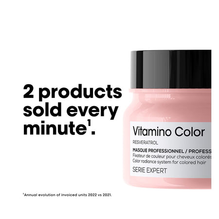 L'Oreal Professionnel Serie Expert Vitamino Color Mask 250 ML - For Color Treated Hair With Resveratrol - Image 6