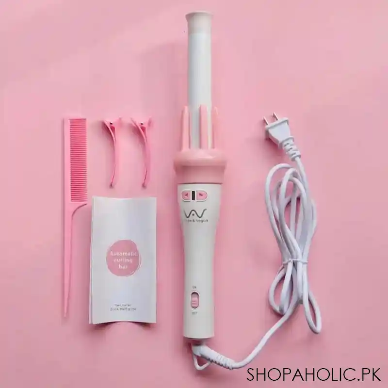 vivid and vogue automatic hair curler and rotating hair styling wand main image