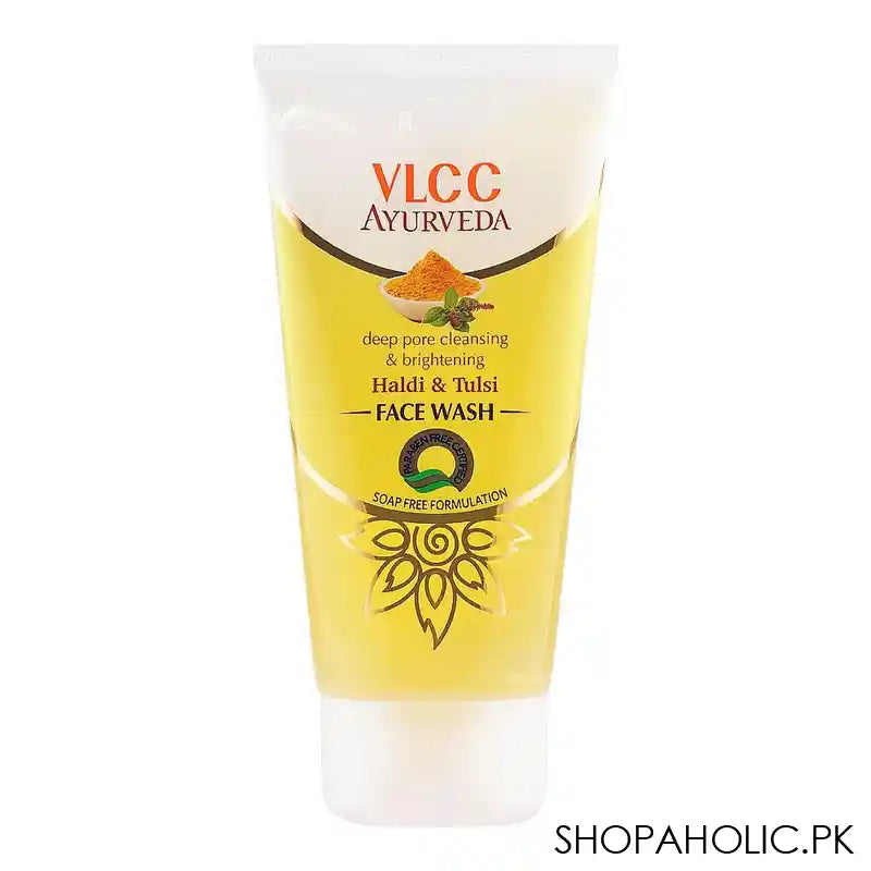 VLCC Ayurveda Deep Pore Cleansing & Brightening Face Wash, Haldi & Tulsi, 150ml - Main Image